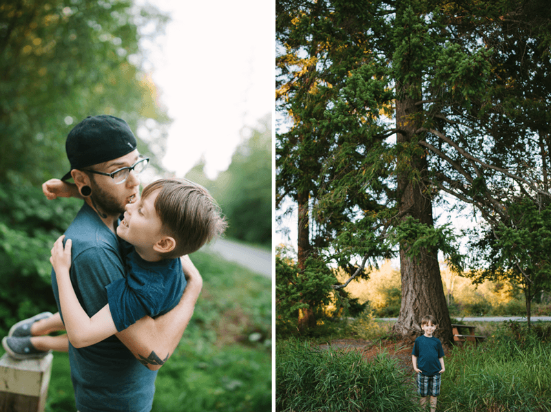 summer photographs of a cute family