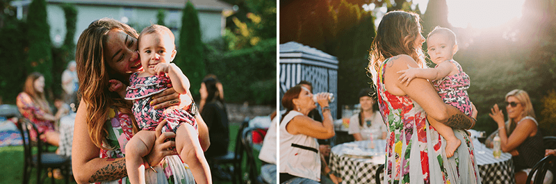 Summer baby shower fun in a PNW garden. 