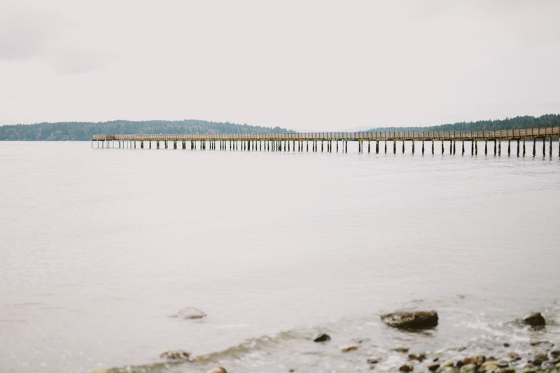 Indianola Beach dock on a calm winter day.