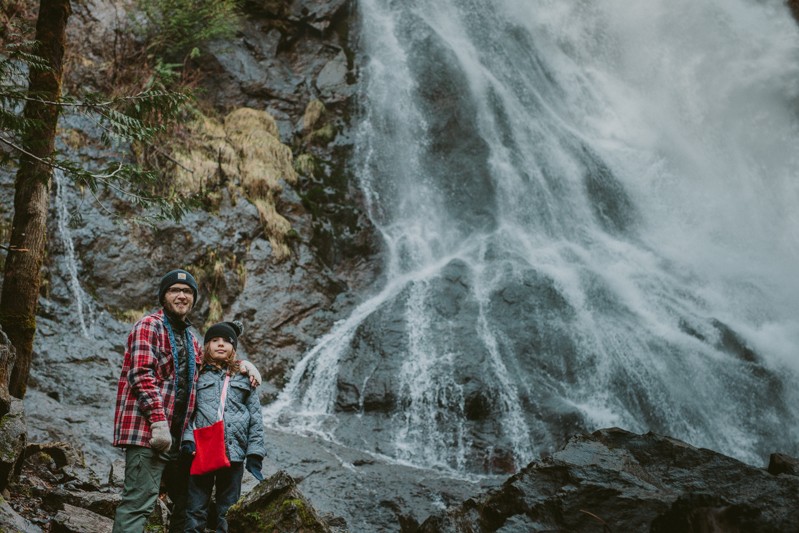 Portraits at Rocky Brook Falls in Brinnon, WA.