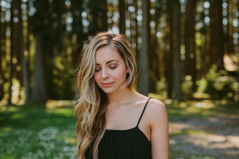Woodsy model portfolio portraits in Kitsap County, Washington.