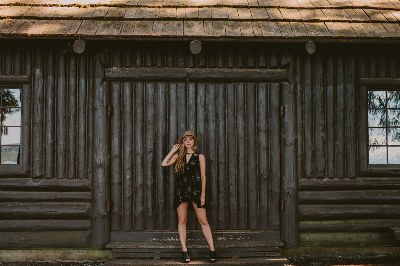 Adventurous portrait session at a rustic location in Poulsbo, WA.