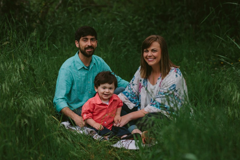 Fun portrait session, with family on a blanket, at a park in Silverdale, WA.