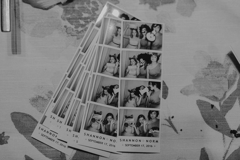 Photo booth strips from a modern Tacoma, WA wedding.
