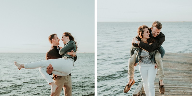 Playful, adventurous Olympic Peninsula engagement session. 