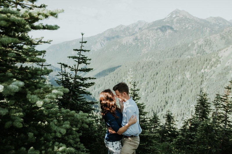 Playful PNW engagement session in the Olympic Mountains. 