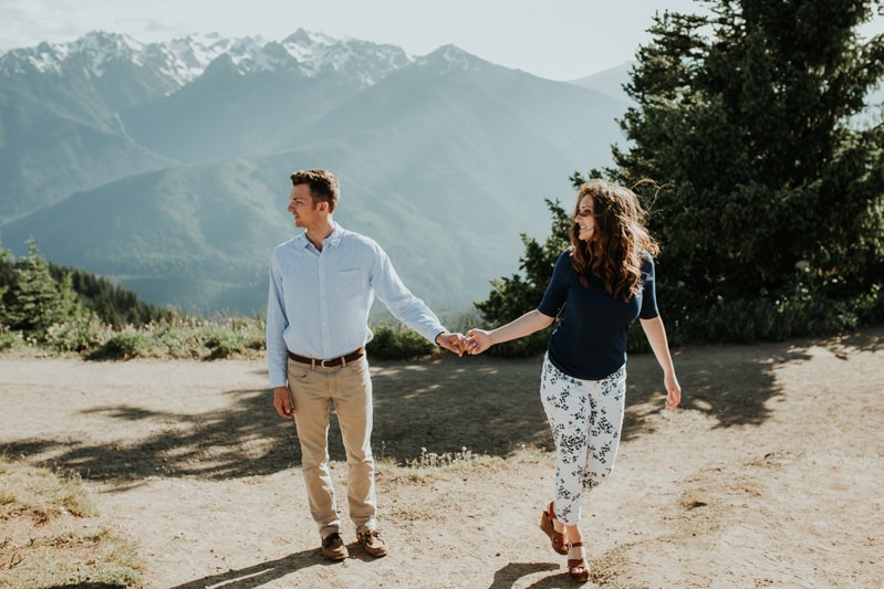 Hurricane Ridge engagement session in the Olympic National Park. 