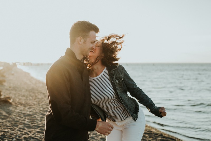 Playful Sequim engagemetn session on the Olympic Peninsula. 