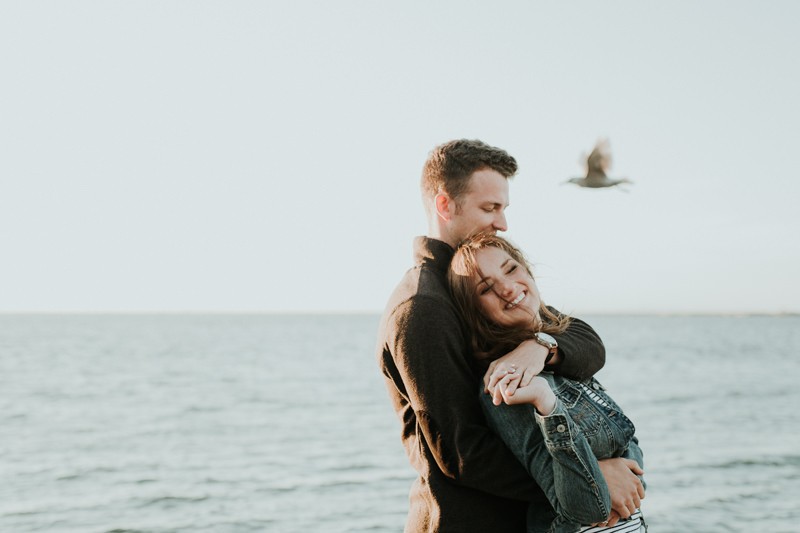 Beachy engagement session in Sequim, Washington. 