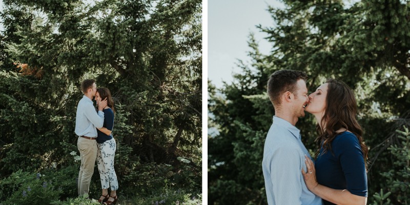 Mountain top engagement session at Hurricane Ridge in Washington state. 