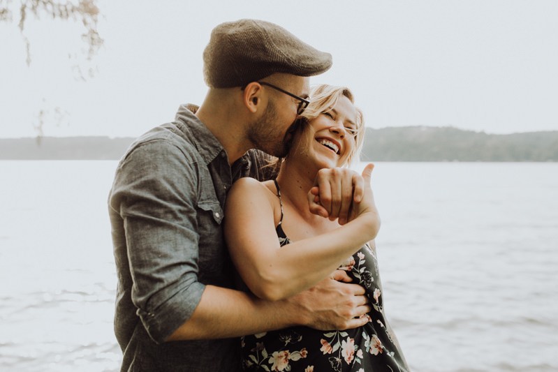 Olympic Peninsula engagement session on the Hood Canal. 