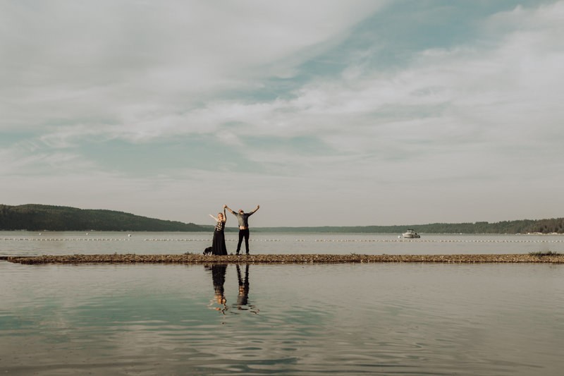 Fun Kitsap Peninsula engagement session on the waterfront. 