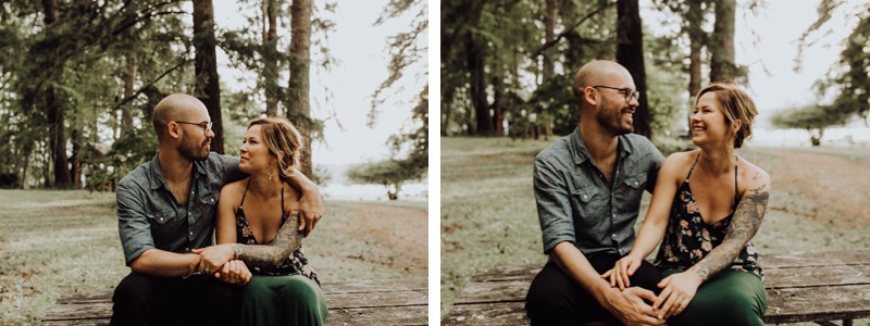 Fun, woodsy engagement session on the Hood Canal. 