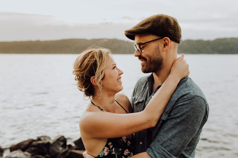 Summer Hood Canal engagement session at sunset. 