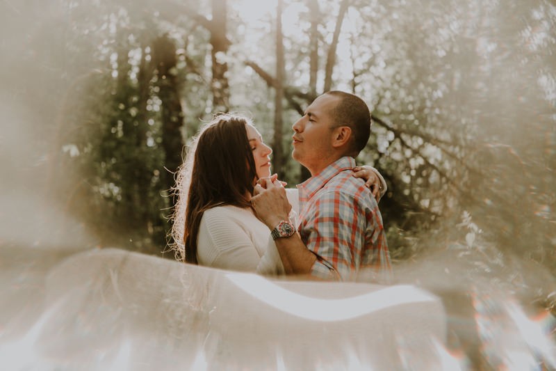 Non-traditional engagement session in Poulsbo, Washington. 
