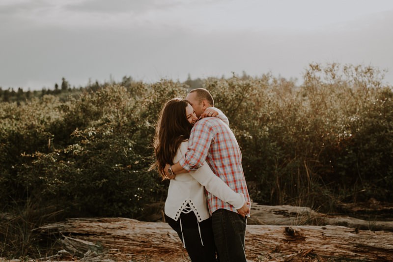 Sweet, sunset engagement session in Kitsap County, Washington. 