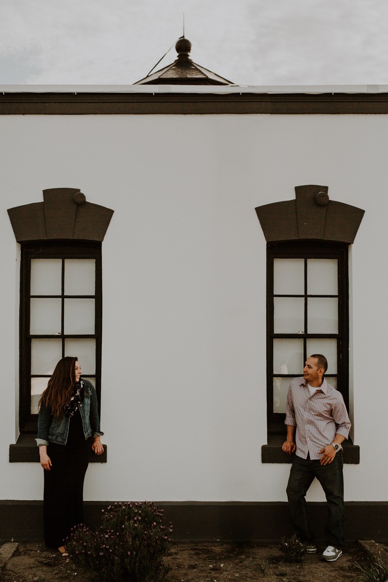 Historic lighthouse engagement session location in the PNW. 