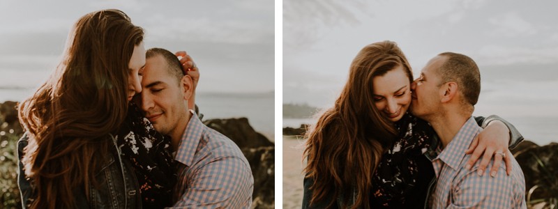 PNW beach engagement session. 