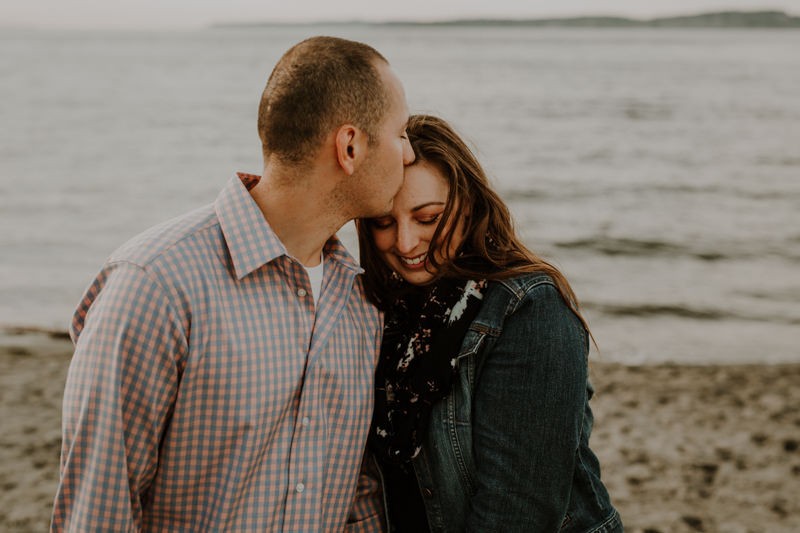 Romantic, low-stress engagement session on the beach.
