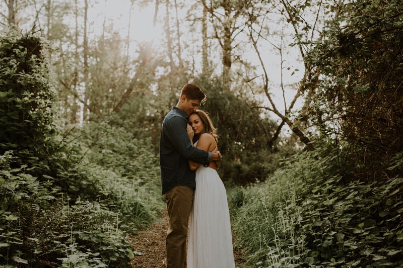 Kingston, Washington area engagement session at sunset. 