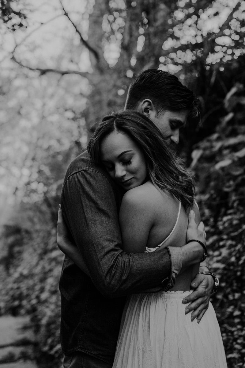Romantic, moody Kingston engagement photos. 