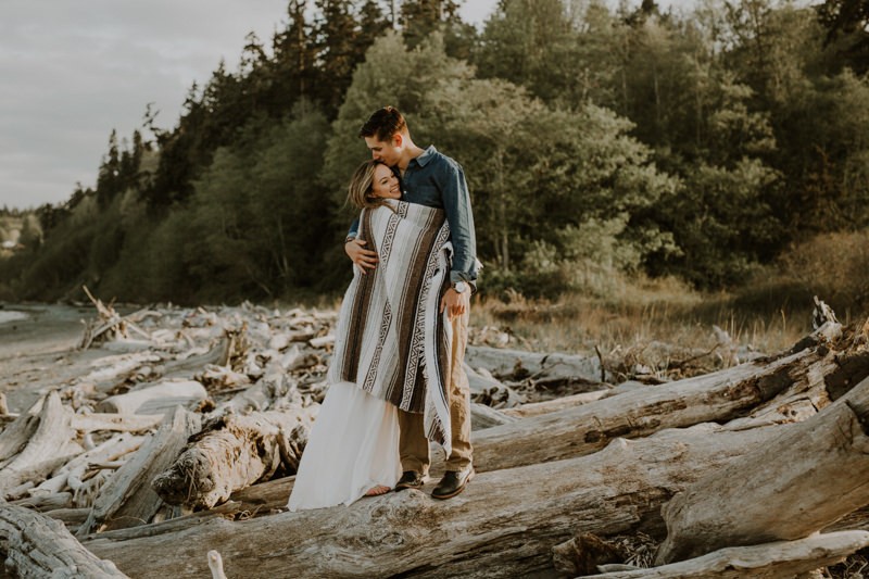 Olympic Peninsula engagement photos in Washington state. 