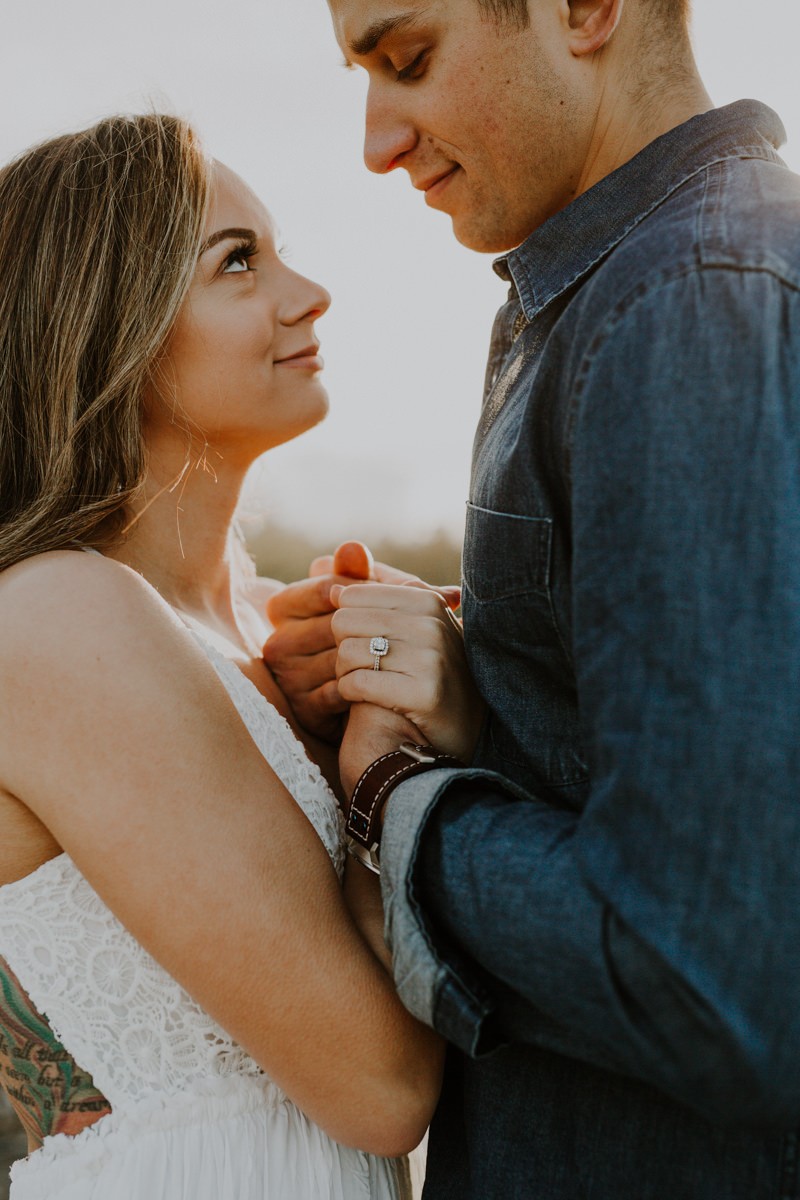 Romantic beach engagement session in Kitsap County, Washington. 