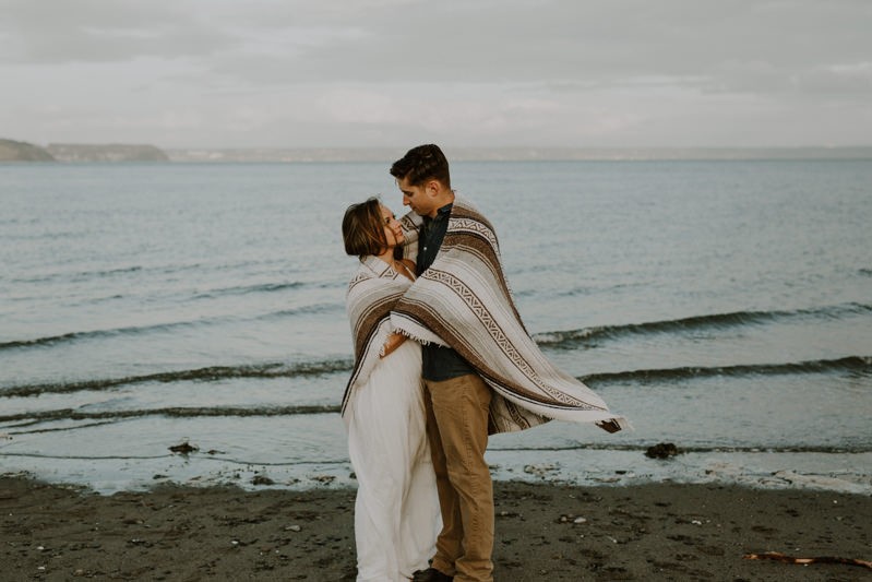 Romantic sunset engagement session in Kitsap County. 