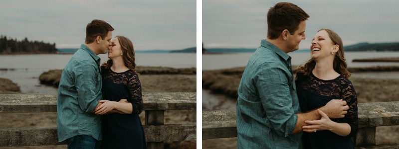 Romantic PNW engagement session on the Hood Canal. 